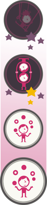 Bouton d'inventaire artiste déroulé avec deux étoiles pour le prochain artiste à débloquer